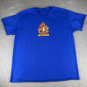 Spitfire Beatdown Blue T-Shirt Zumies Size Large Skateboarding Skate Surf